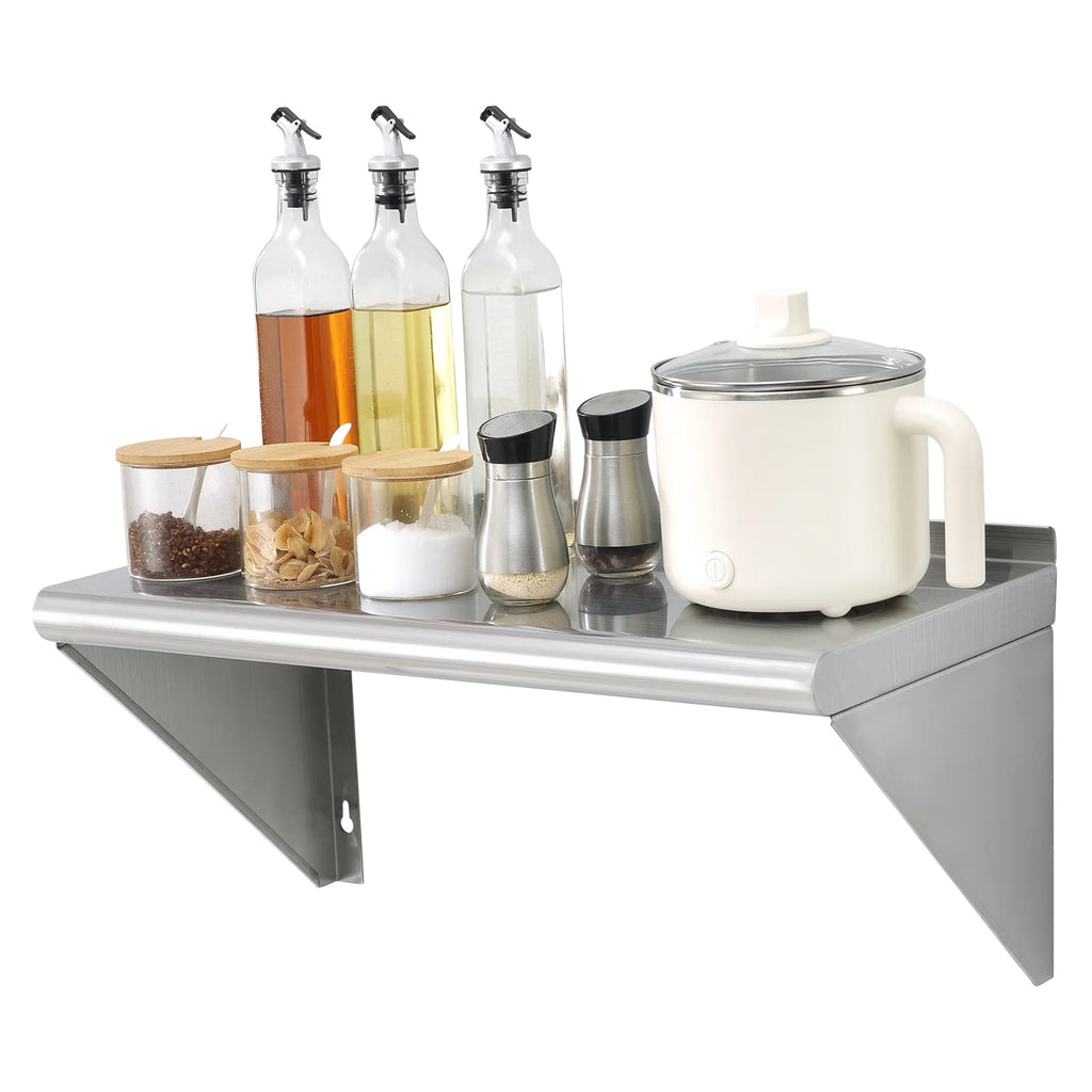 Stainless Steel 24" x 12" Wall Mounted Shelf D524