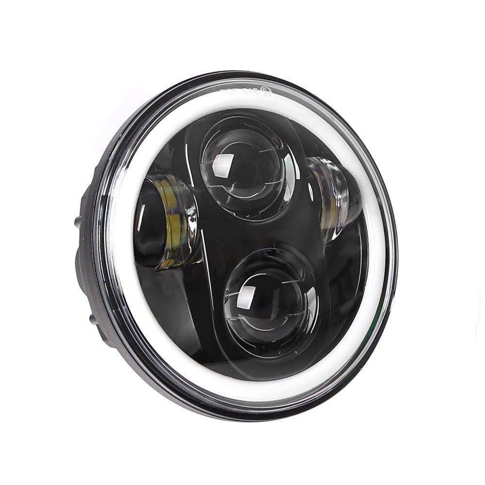 5 3/4x22 Projection LED Headlight with White Halo Ring B790