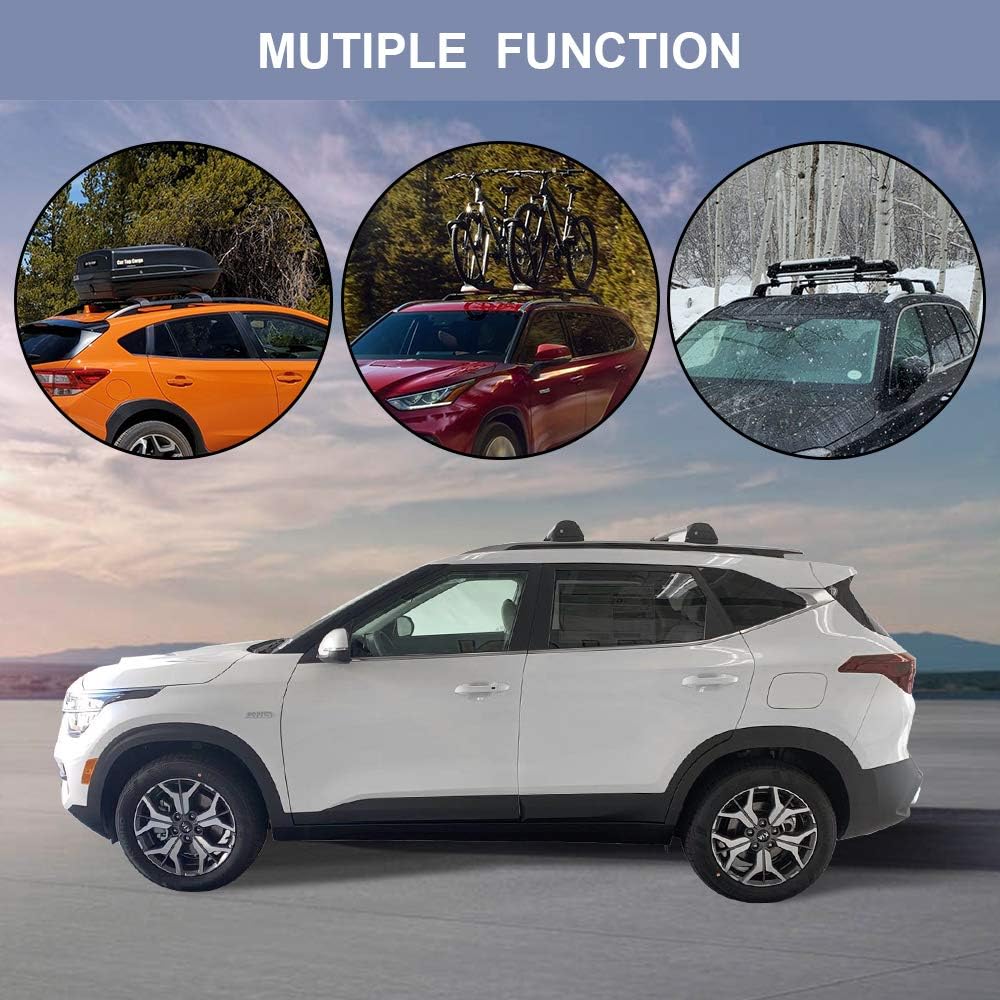 Lockable Roof Rack Cross Bars for Kia Seltos 2021 2022 M284