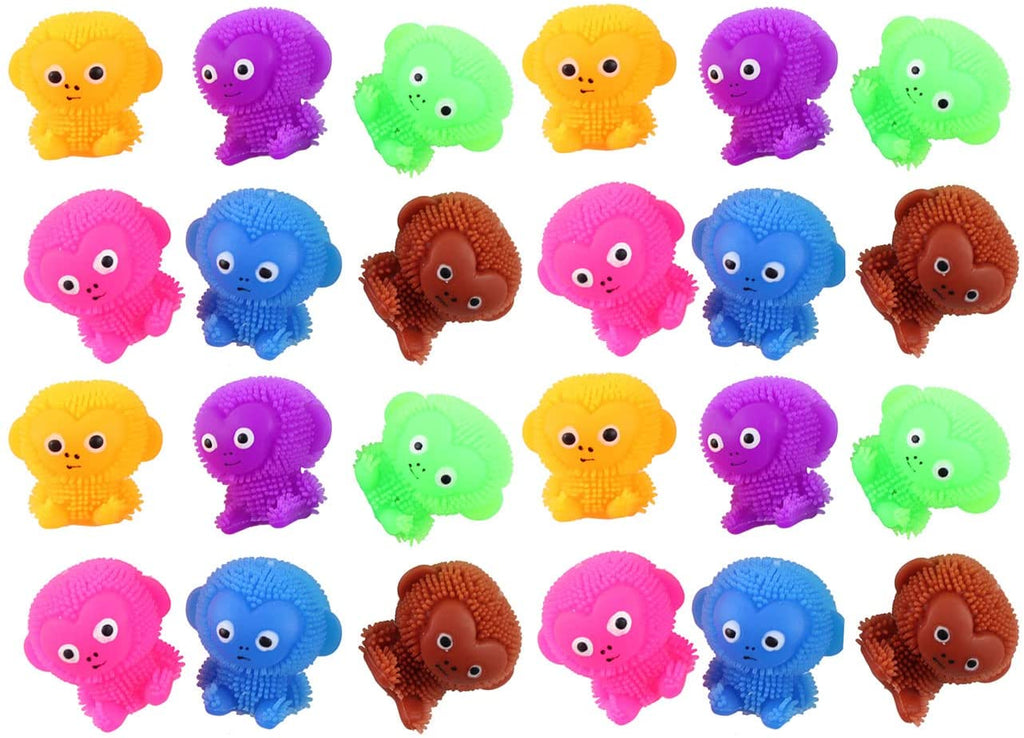 24 Mini Puffer Monkeys Novelty Toy Bulk 2 Dozen U508422