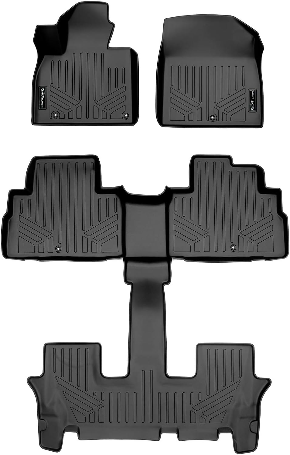 Black 3 Row Floor Mat Liner Set J32069