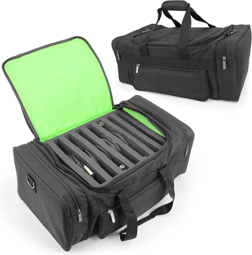 DJ Case Cable File Bag with Padded Walls and Cable Storage Dividers I4020