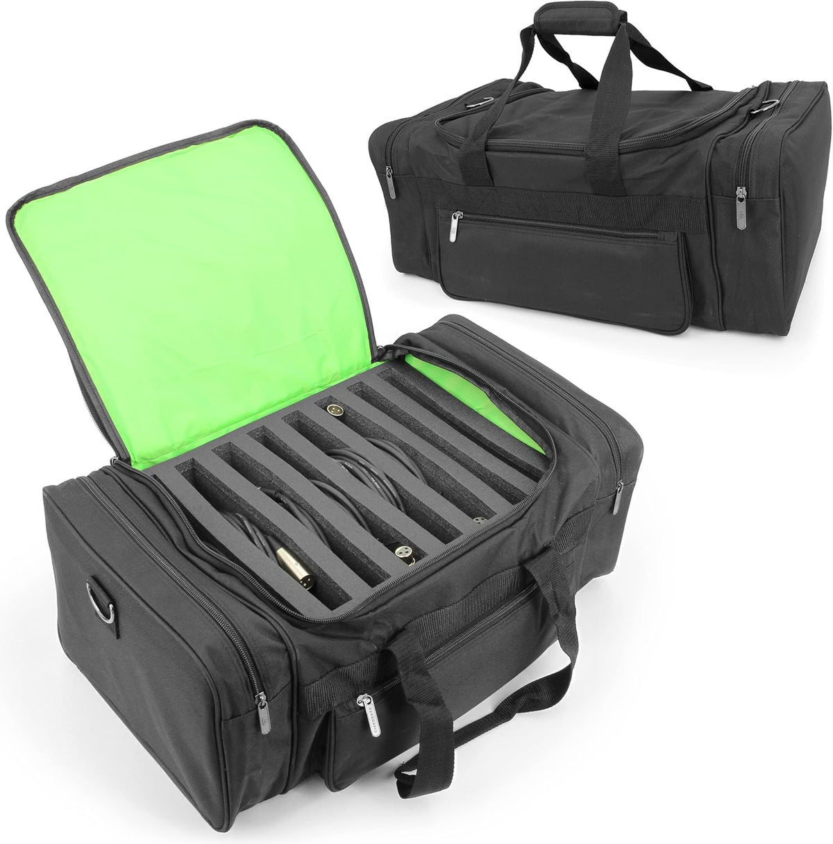 DJ Case Cable File Bag with Padded Walls and Cable Storage Dividers I4020