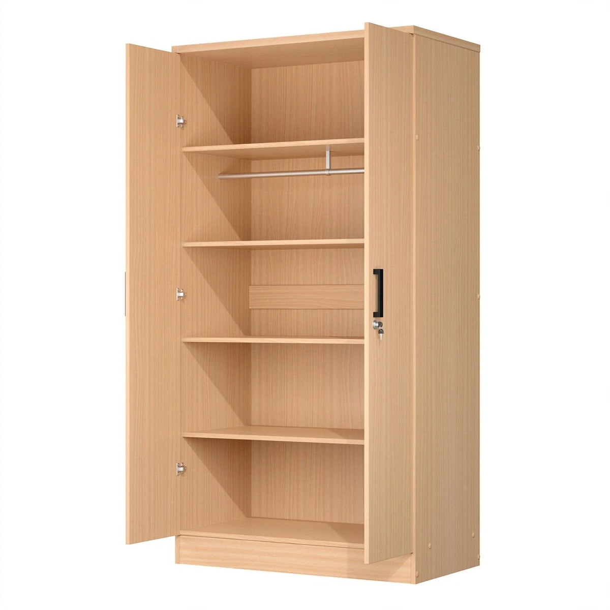 Two Door Armoire Wardrobe with Mirror G521