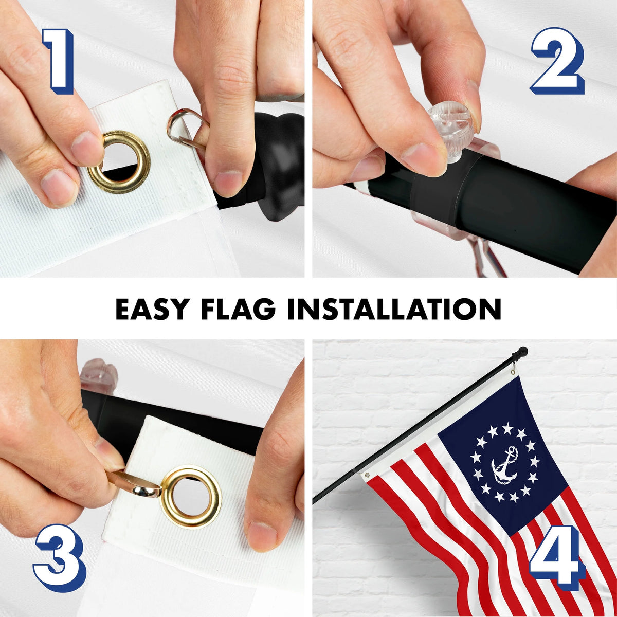 6 Ft Aluminum Spinning Flagpole with 3x5 Ft Polyester Flag N57243