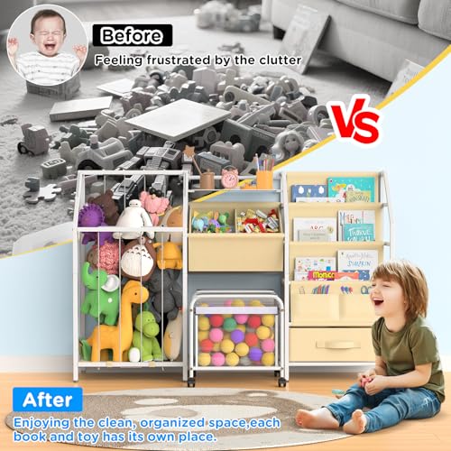 White 3 Tier Kids Bookshelf and Toy Storage M3417
