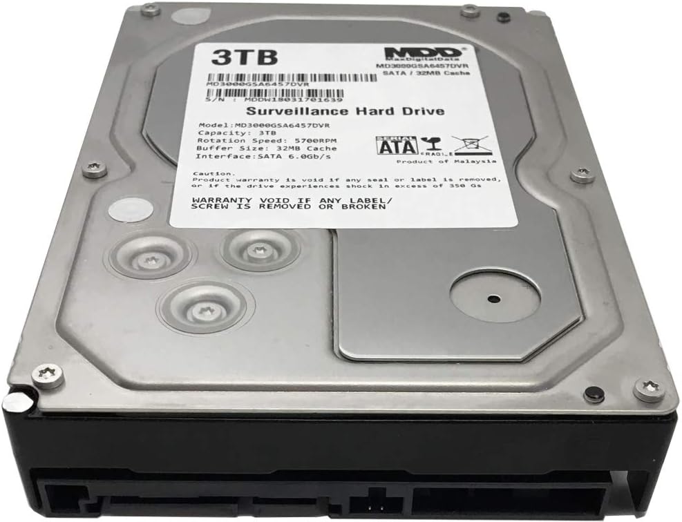3TB 32MB Cache 5700PM SATA 6.0Gb/s 3.5" Internal Surveillance DVR Hard Drive Pack of 2 G880