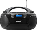 Bluetooth CD Boombox with Cassette, MP3 CD USB Playback, 12 watts J4212