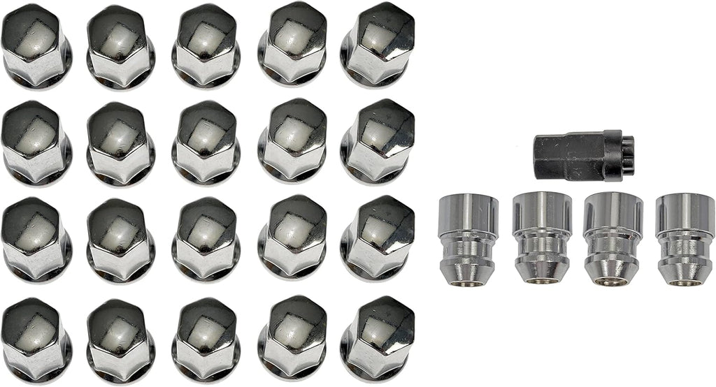 Wheel Nut Kit M14-1.50 Flattop Nut 22 mm Hex 44.5 mm Length Pack of 2 V38041