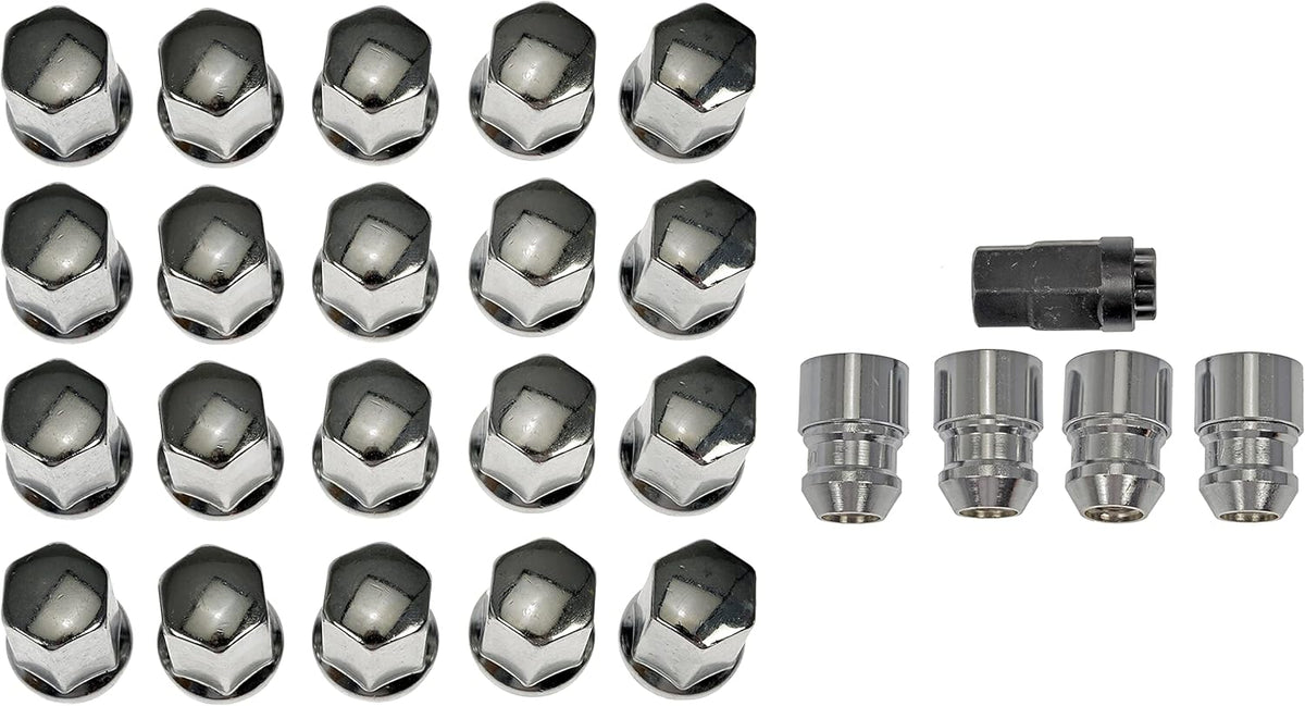 Wheel Nut Kit M14-1.50 Flattop Nut 22 mm Hex 44.5 mm Length Pack of 2 V38041