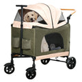 Foldable 4 Wheels Dog Stroller with Storage Basket X893