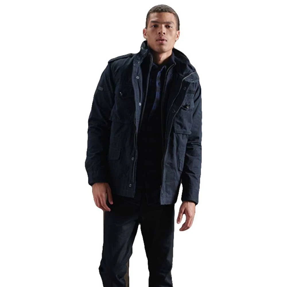Navy Zip Through Cardigan W12351