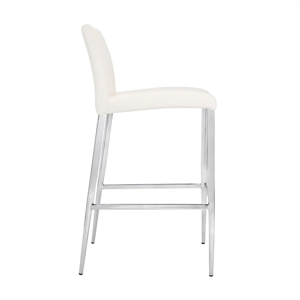 White Faux Leather 26" Counter Stool Set of 2 G185