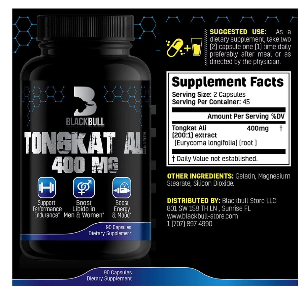 Tongkat Ali Extract 400 Mg 90 Capsules O87293