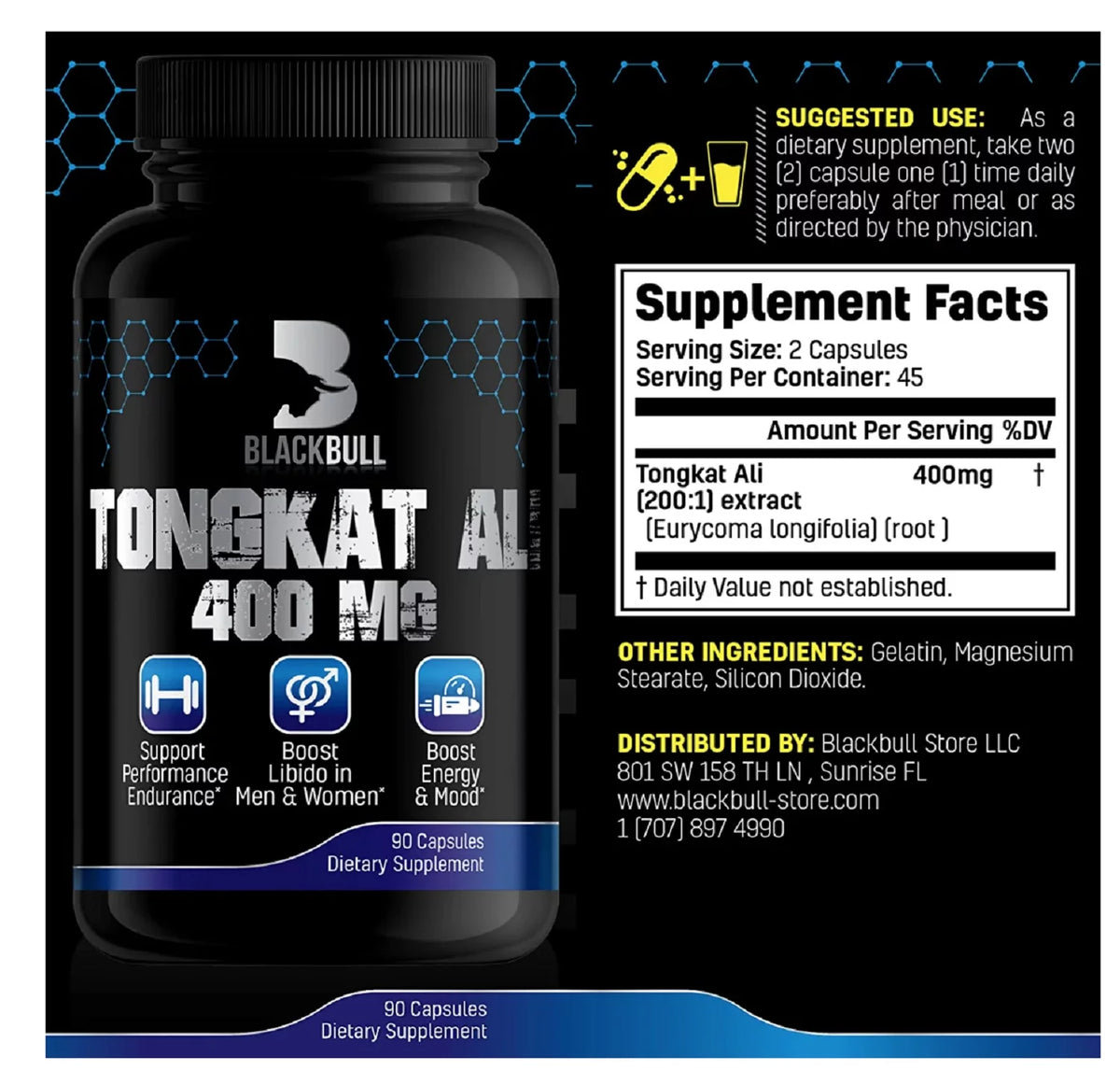 Tongkat Ali Extract 400 Mg 90 Capsules O87293