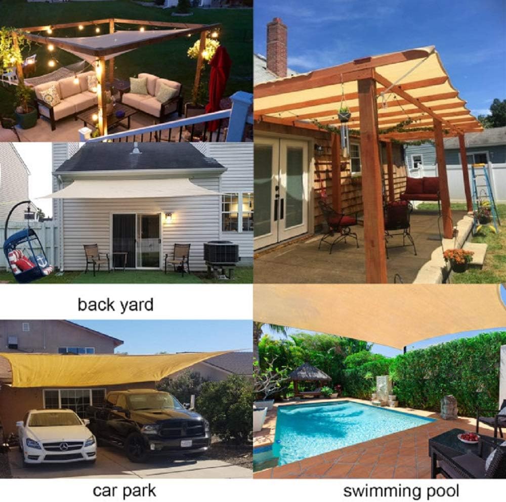 13’x16’ Earthy Yellow Sun Shade Sail Canopy J491