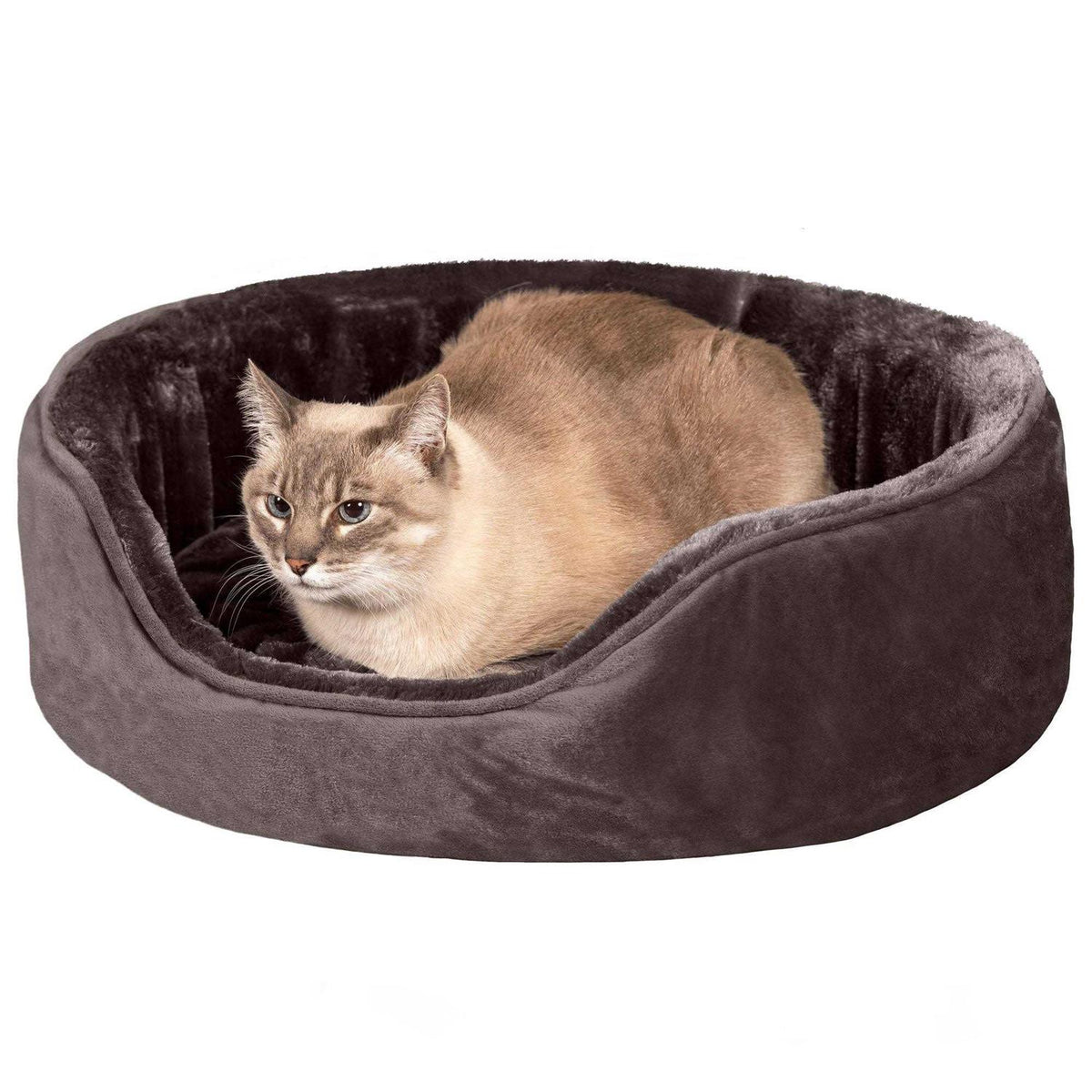 Plush Velvet Oval Dog Bed V3652