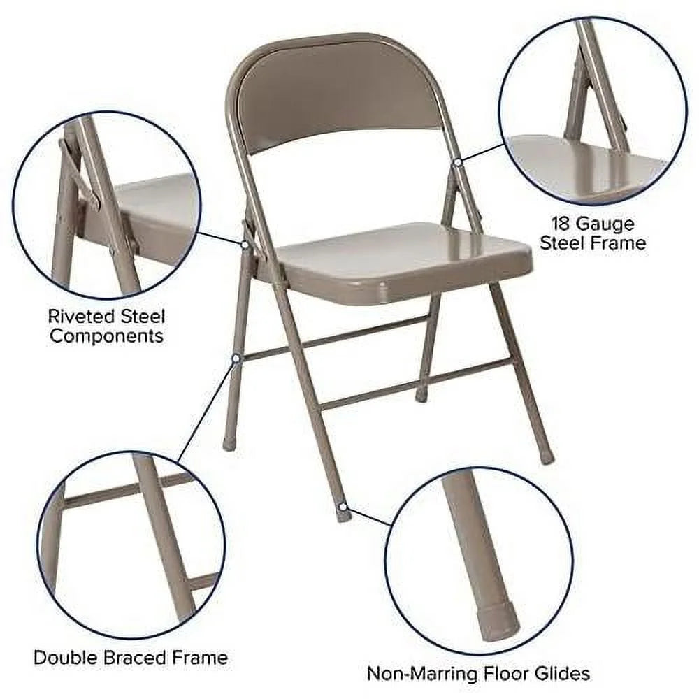 Gray Metal Folding Chair H79357