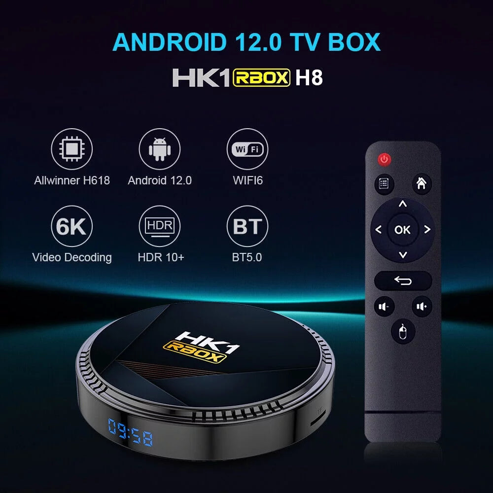 Android 12.0 4+32GB Ultra HD 6K HDR WiFi TV Streamer Player U27711