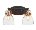 2 Light 16 inch Bath Bar with Smoke Bubble Glass L421542