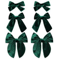 Red Velvet Ribbon Hair Bows 6PCS 3 Styles Y183