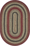 Red Braided Rugs 27x45 Oval F104