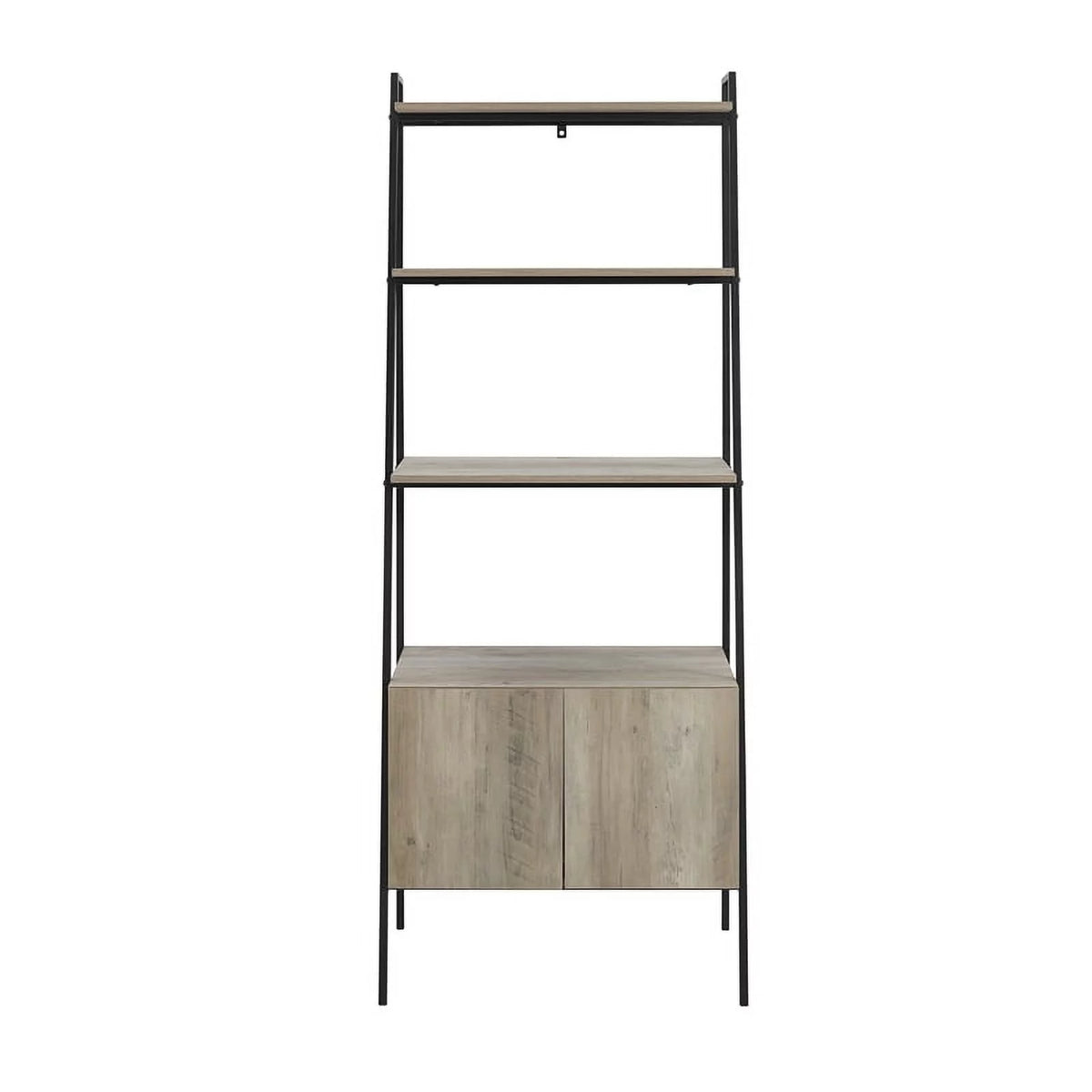 72" Ladder Storage Bookshelf in Gray Wash K99878