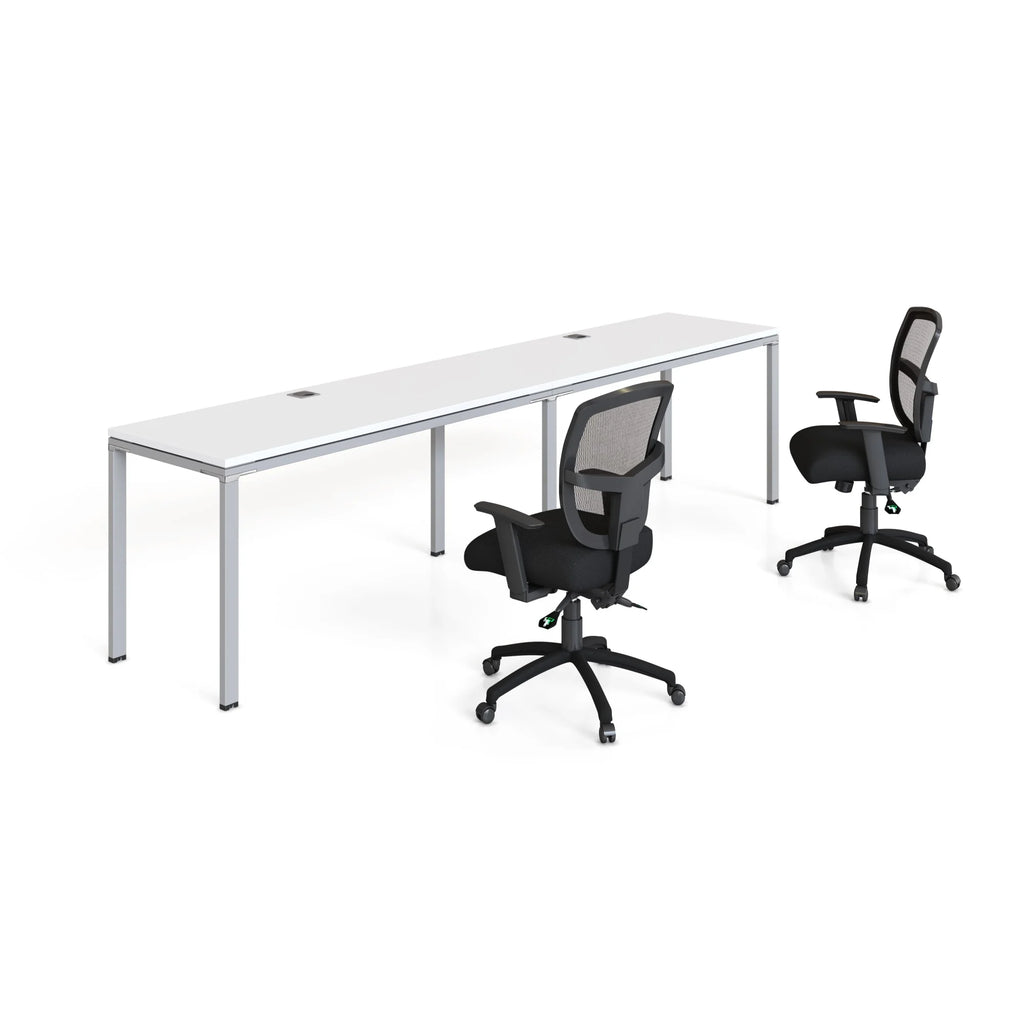White Double Workstation Desks G328486