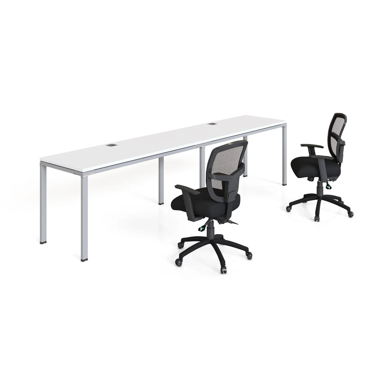 White Double Workstation Desks G328486