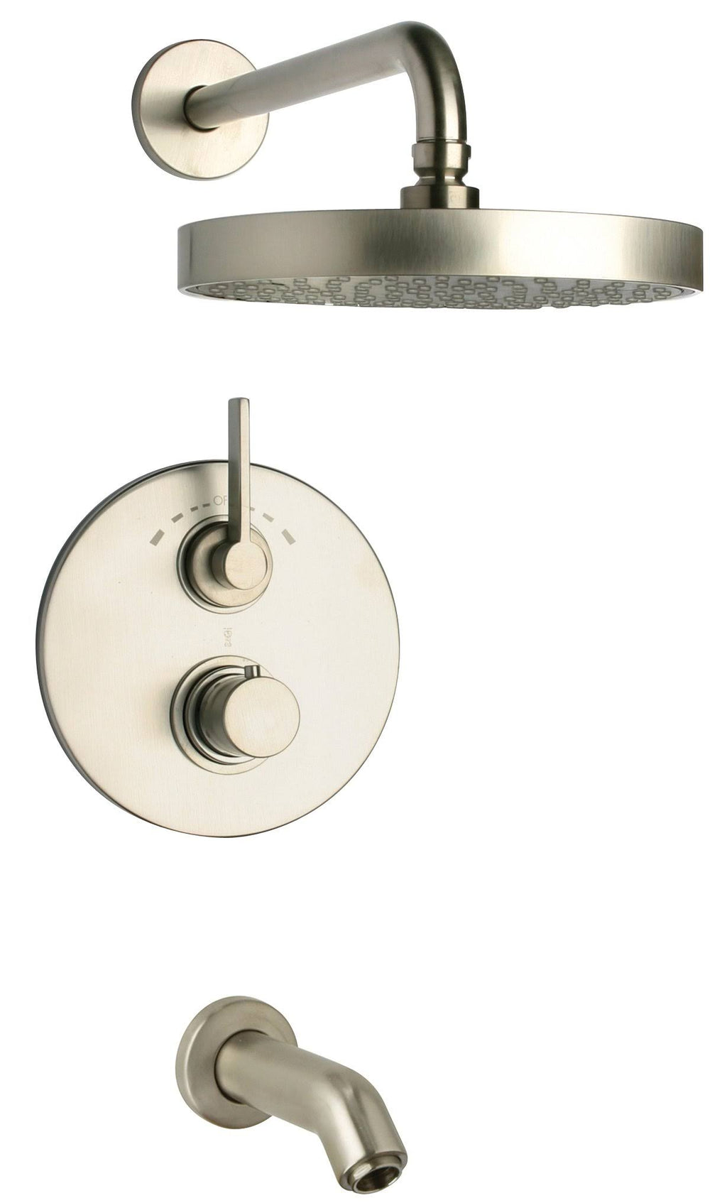 Brushed Nickel Thermostatic Valve 2 Way Diverter Volume Control G5624