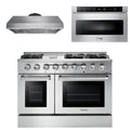 48 Dual Fuel Range, Range Hood, Microwave D6153
