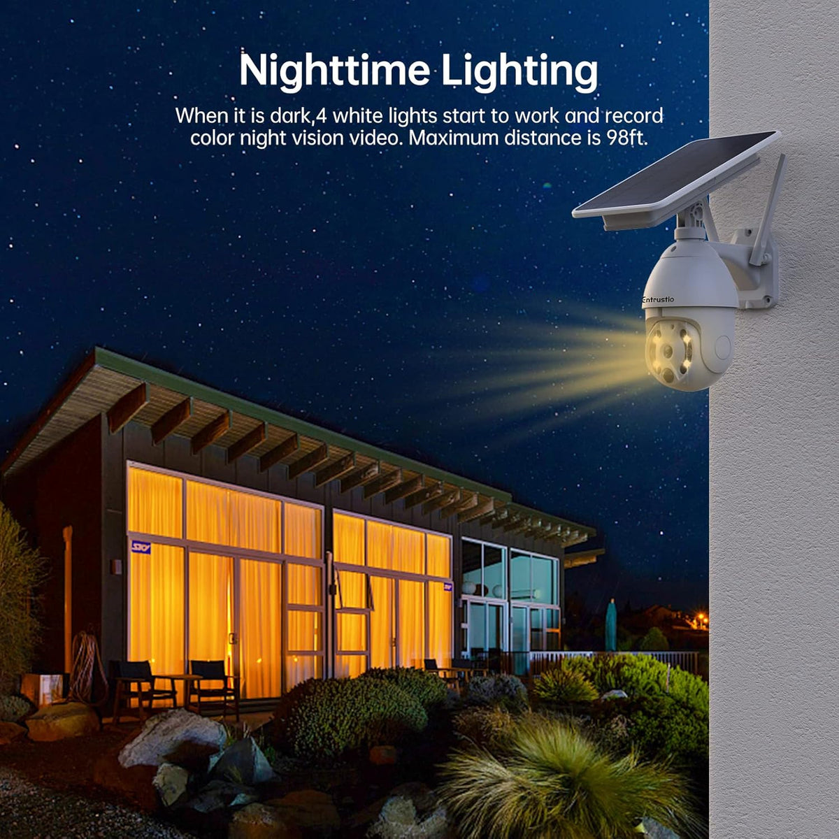 Wireless 360° PTZ Solar Security Camera 1080P O63251