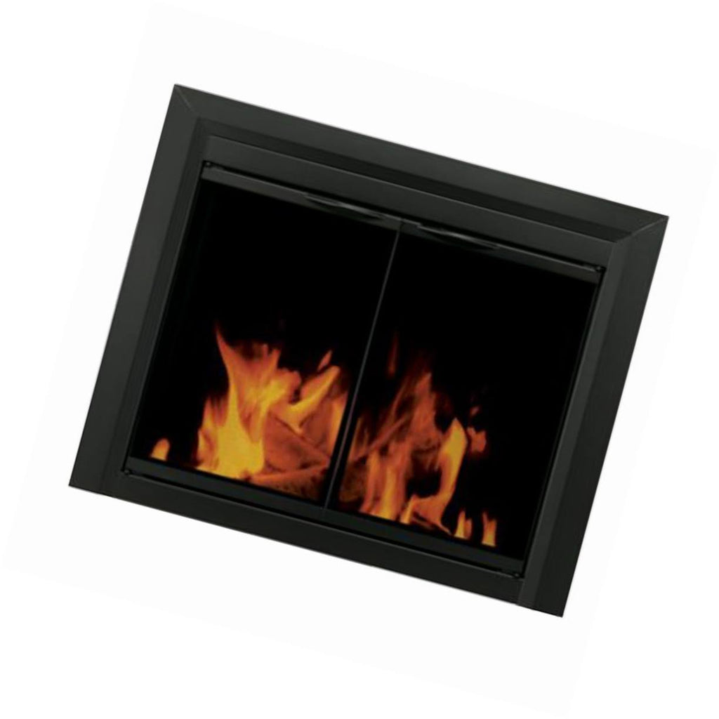 Black Large Fireplace Glass Door E42899