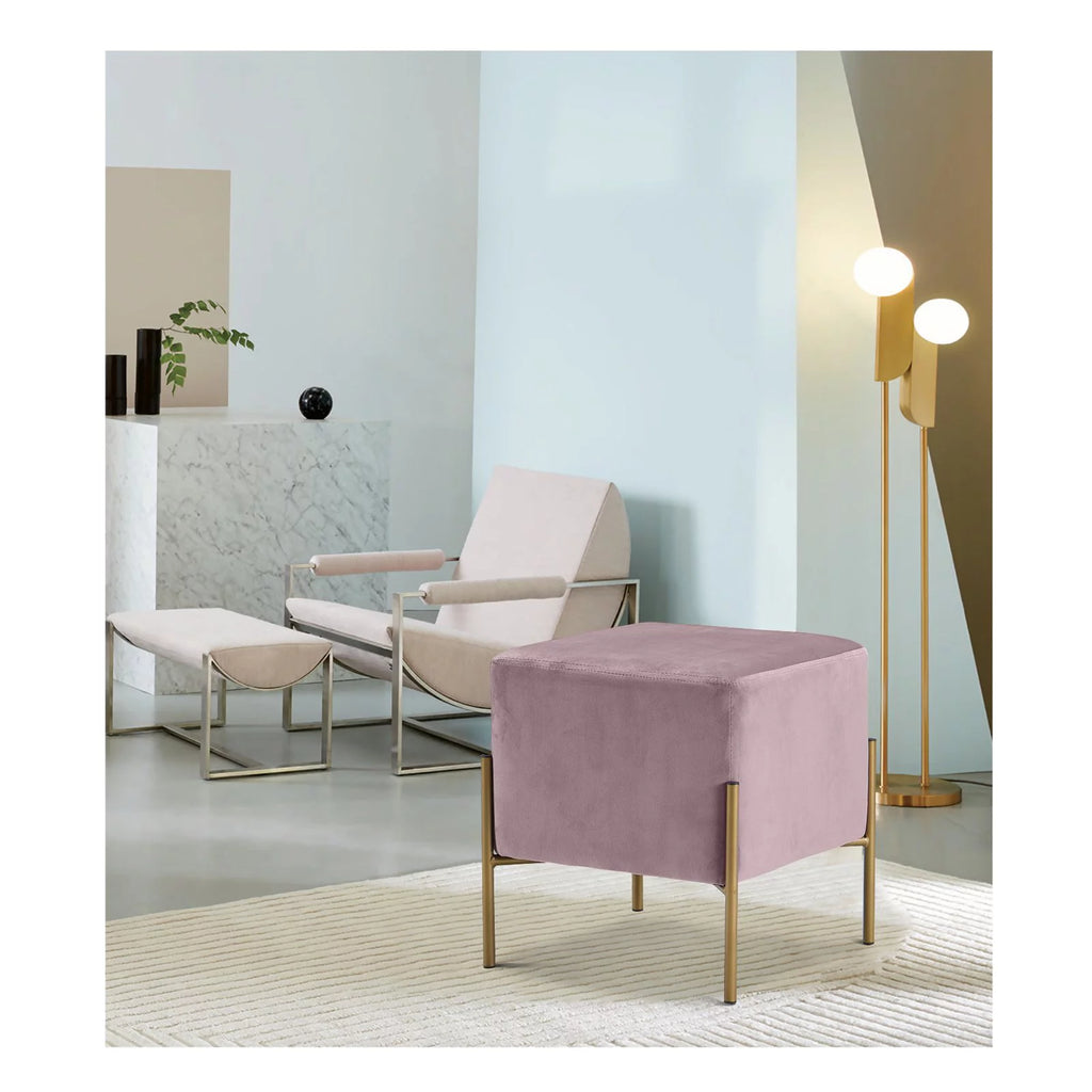 Black Velvet Ottoman Stool E967757