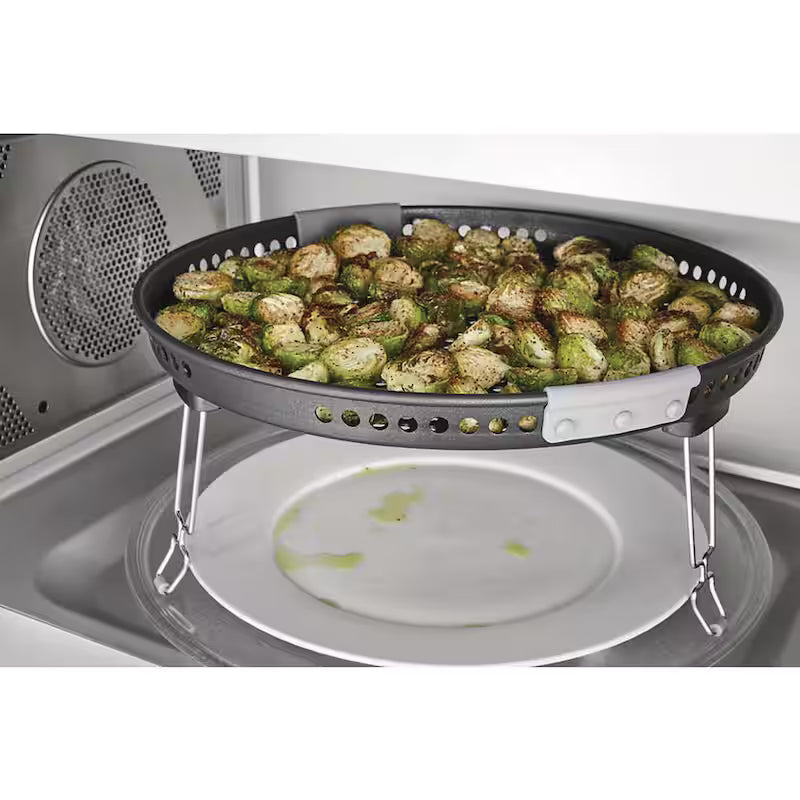 1800-Watt Over the Range Microwave with Air Fry in Black Stainless Steel F990073
