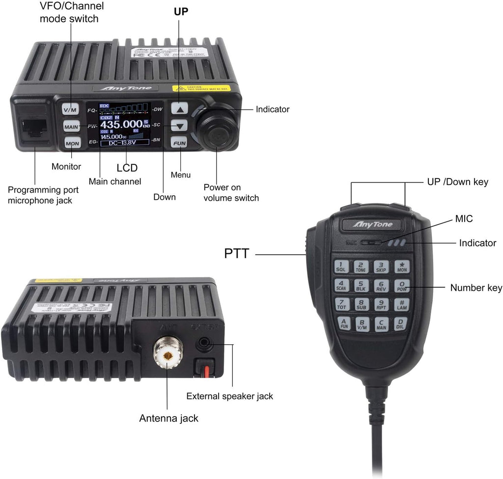 Mini Size Dual Band VHF/UHF Two Way Radio D7936
