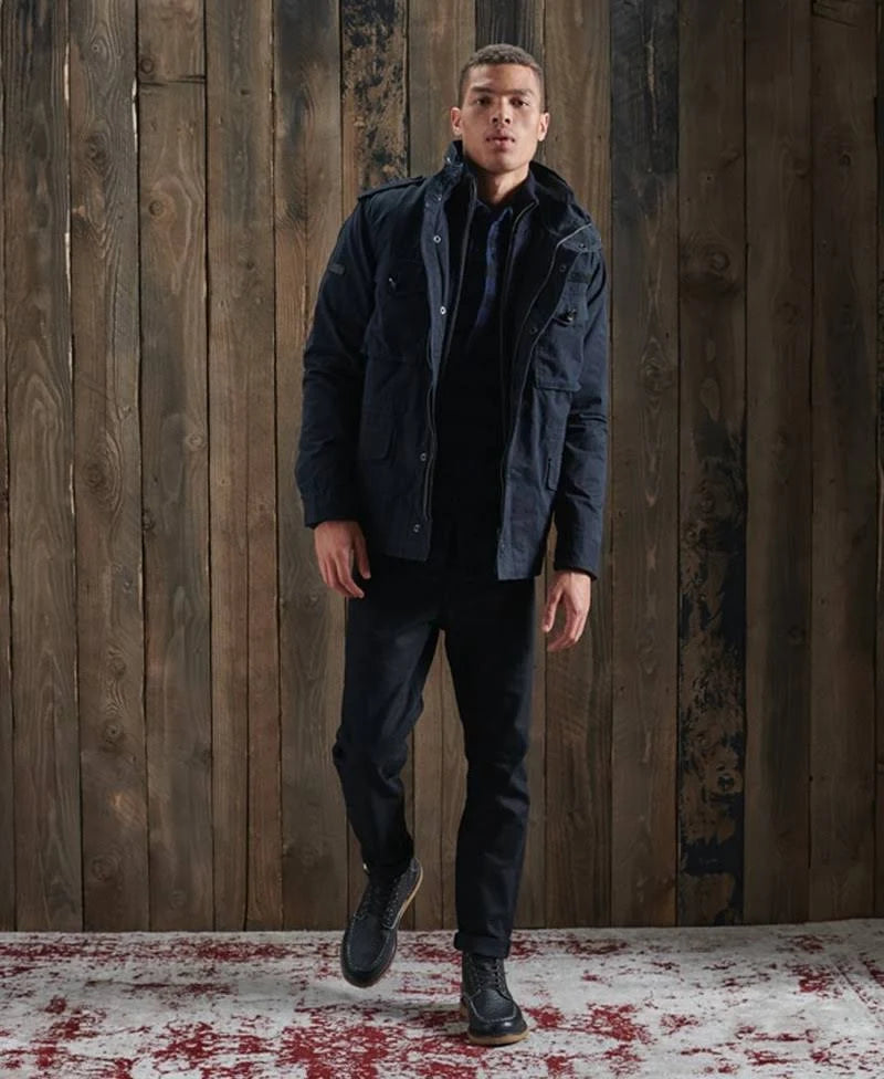 Navy Zip Through Cardigan W12351
