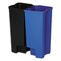 8 Gal Black Blue Step-On Trash Can C93857