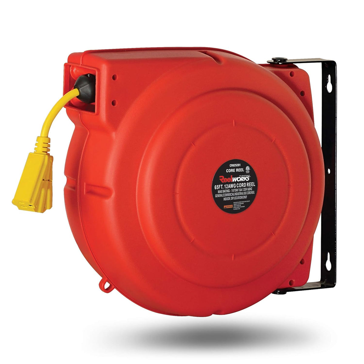 Retractable 12AWG x 65' Foot Heavy Duty Extension Cord Reel G78648