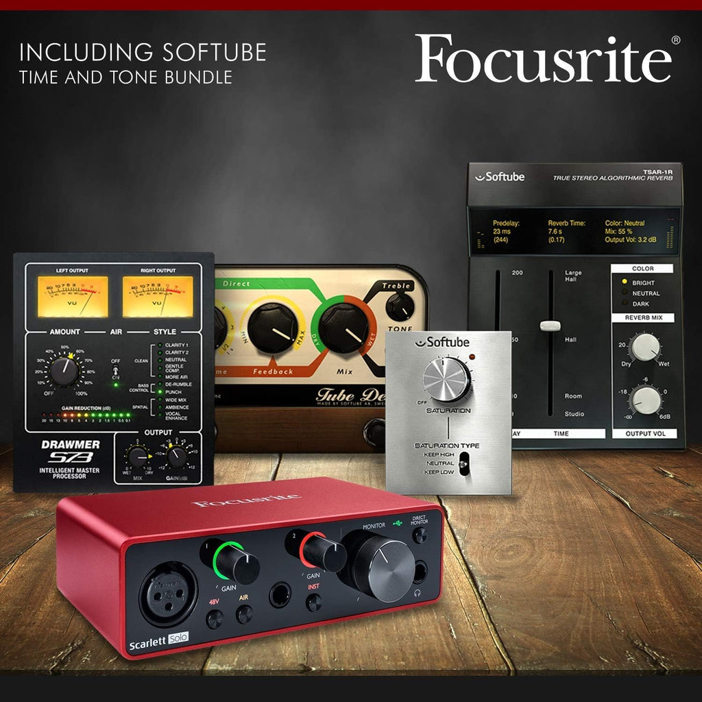 USB Audio Interface + Over-Ear Dynamic Stereo Headphones E47448
