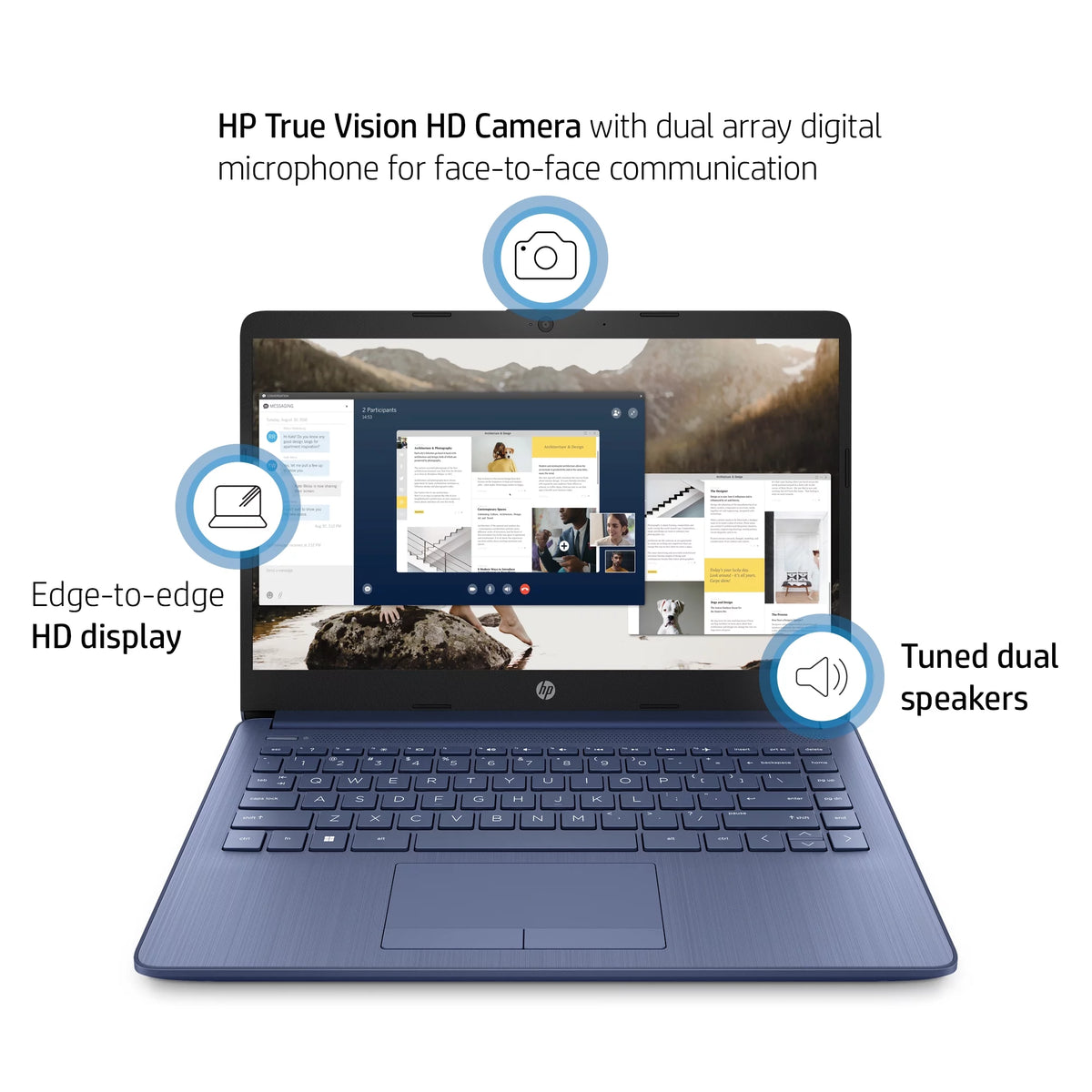 14" Laptop, Intel Celeron N4120, 4GB RAM, 64GB eMMC, Blue Z650594