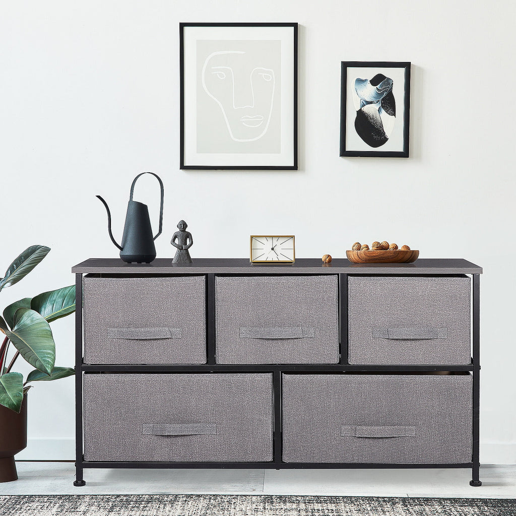 5 Drawers Fabric Dresser Storage Tower J8813