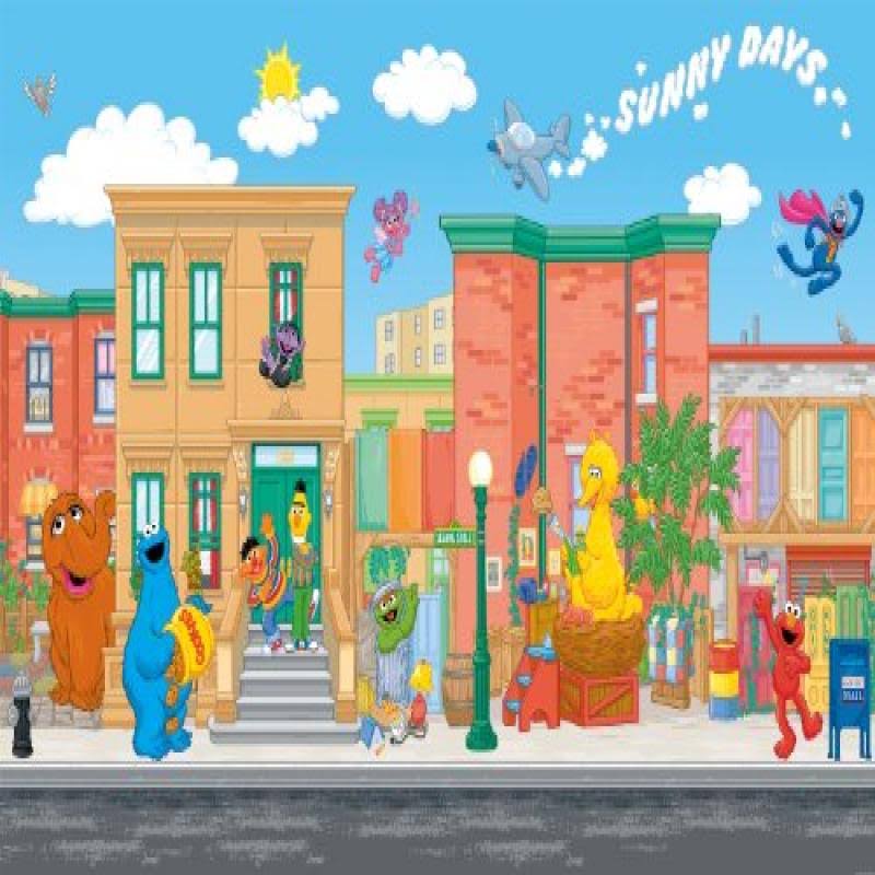 Sesame Street Prepasted Chair Rail Wall Mural X645931