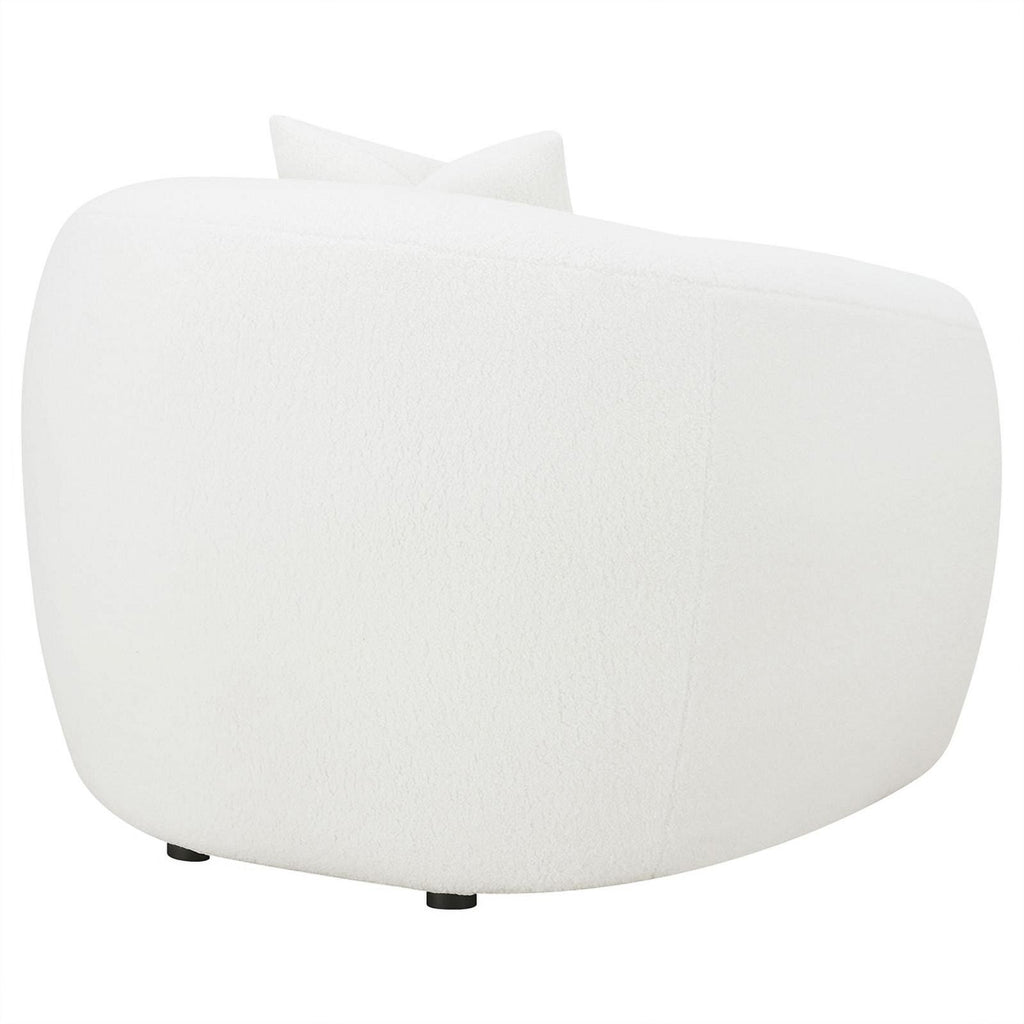 White Fabric Upholstered Tight Back Chair W708255