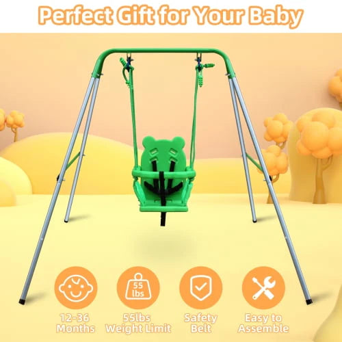 Toddler Baby Swing Set with Safety Belt B385362