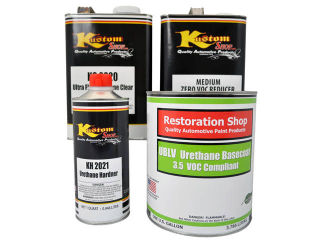 Green Urethane Basecoat Clearcoat Auto Paint Medium Gallon Kit I9088