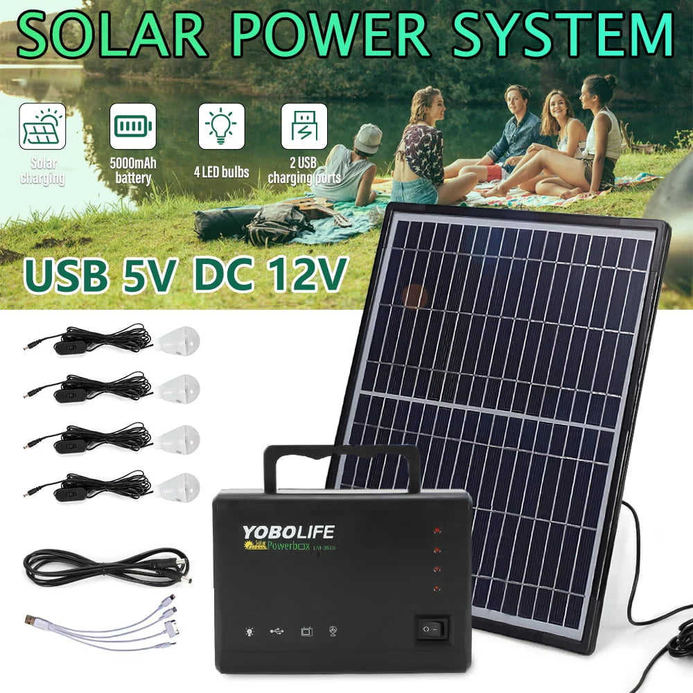 Portable Power Station Kit with 4 Bulbs F7813
