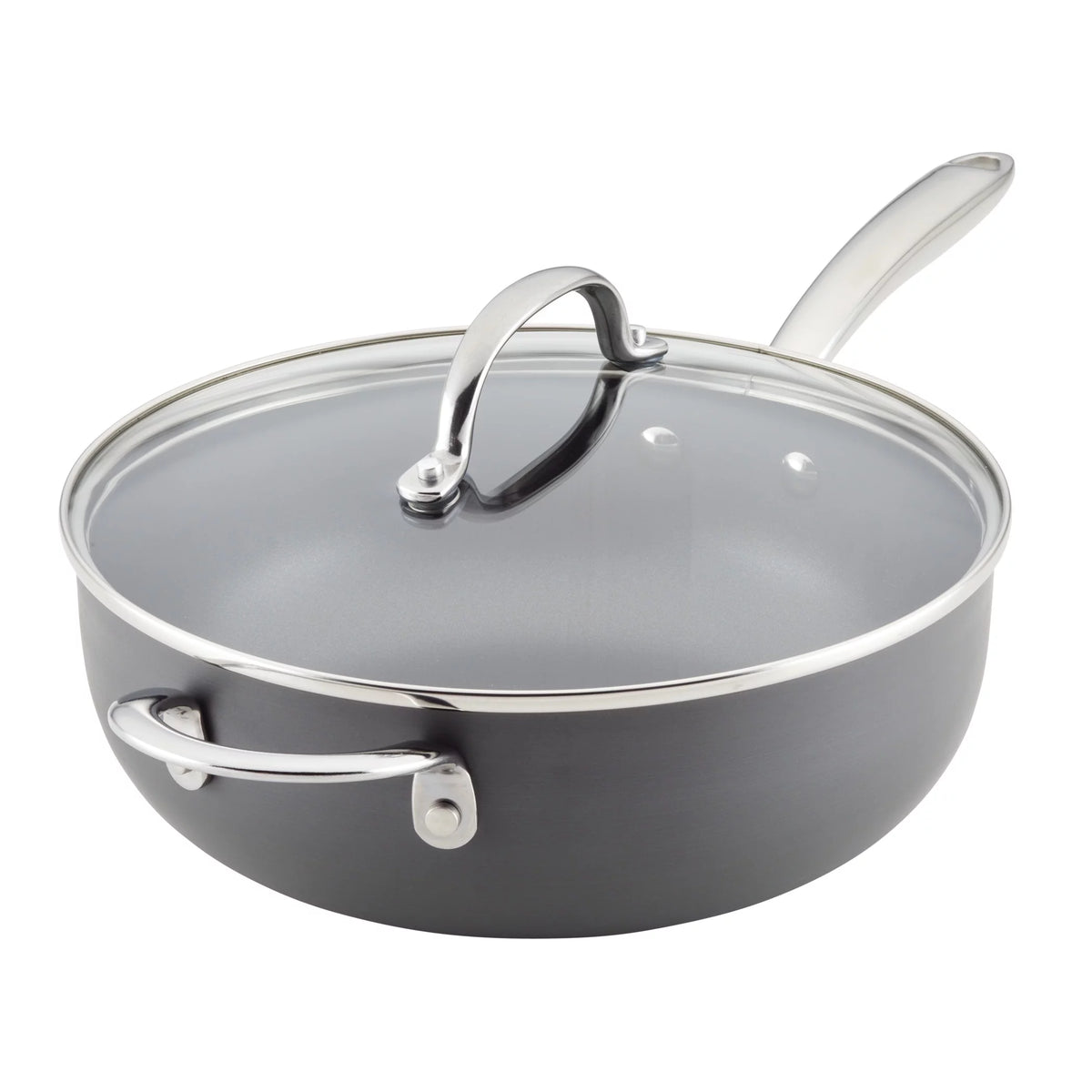Hard Anodized Non-Stick Saucepan with Lid, 4 Quart R6917