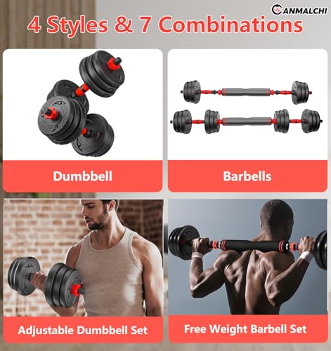 Adjustable Dumbbells Weights Set 20lbs/33lbs/44lbs D658