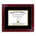 Single Diploma Frame with Double Matting for 17x22 x 14x22 Tall Diploma with Cherry Frame K630581